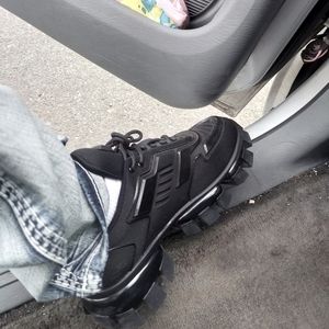 Black, 9.5 prada shoes. They've only been worn twice.